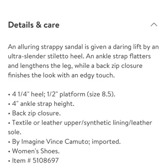 Vince Camuto Cream Strappy Heels - Picture 5 of 5